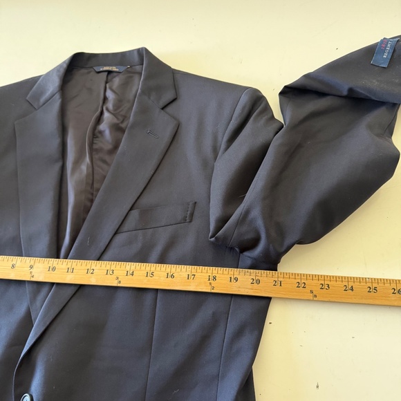 Brooks Brothers Estrato Togna Wool Dark Navy Blazer Suit Jacket Mens 40L Regent - Picture 8 of 14